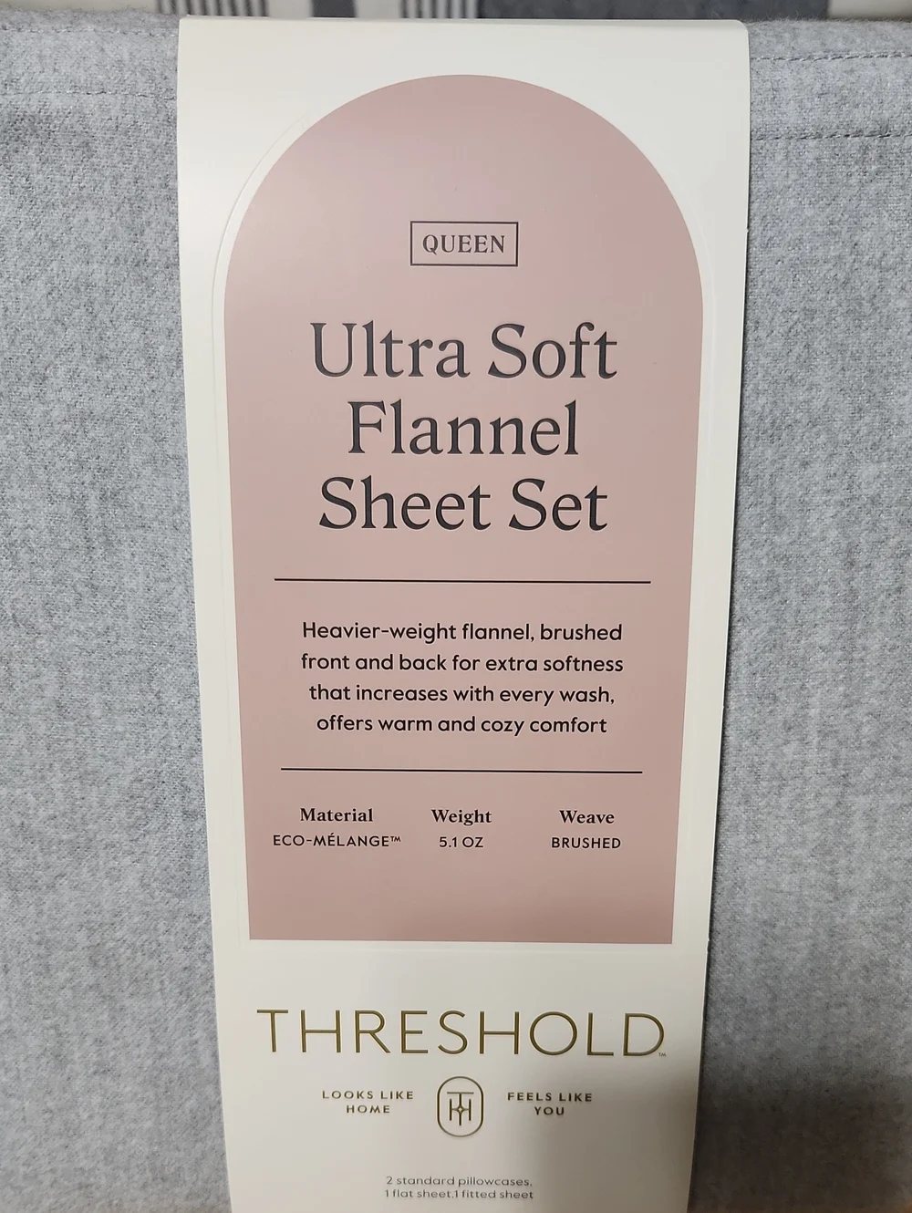 Threshold Ultra Soft Flannel Sheet Set. Queen.